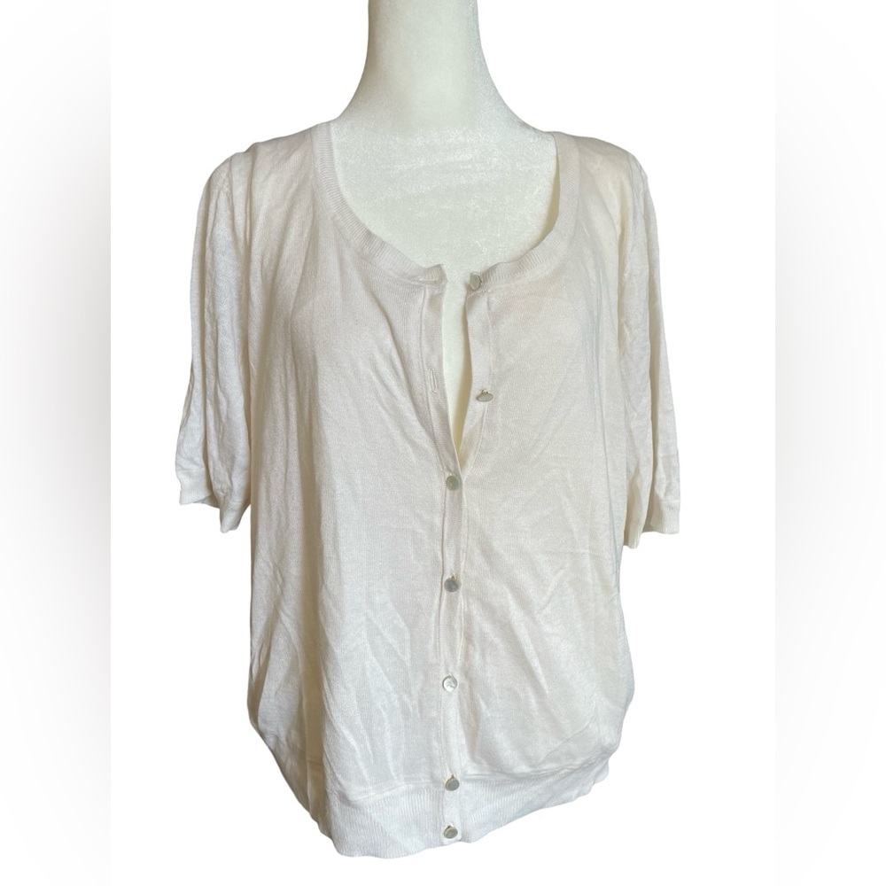 Talbots cream cardigan XL